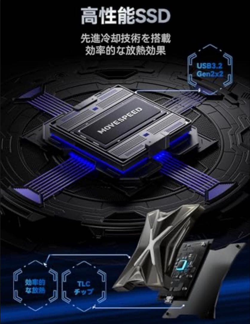 蓮*様 2TB 外付けSSD【USB3.2 Gen2×2接続で最大2000MB/