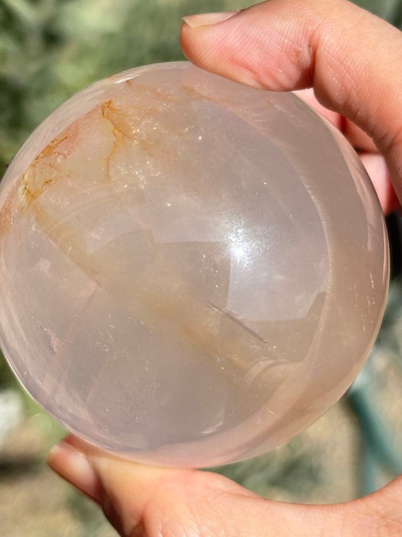 ローズクォーツ　ゴールデンヒーラー共生　　　　スター　高品質　うるうる