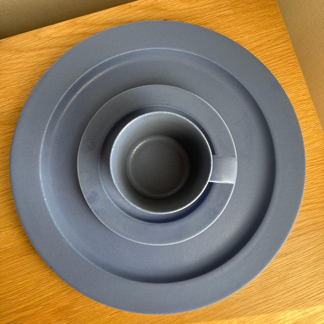 イイホシユミコ アンジュール ruri カップ&ソーサー&28cm皿 3点セット