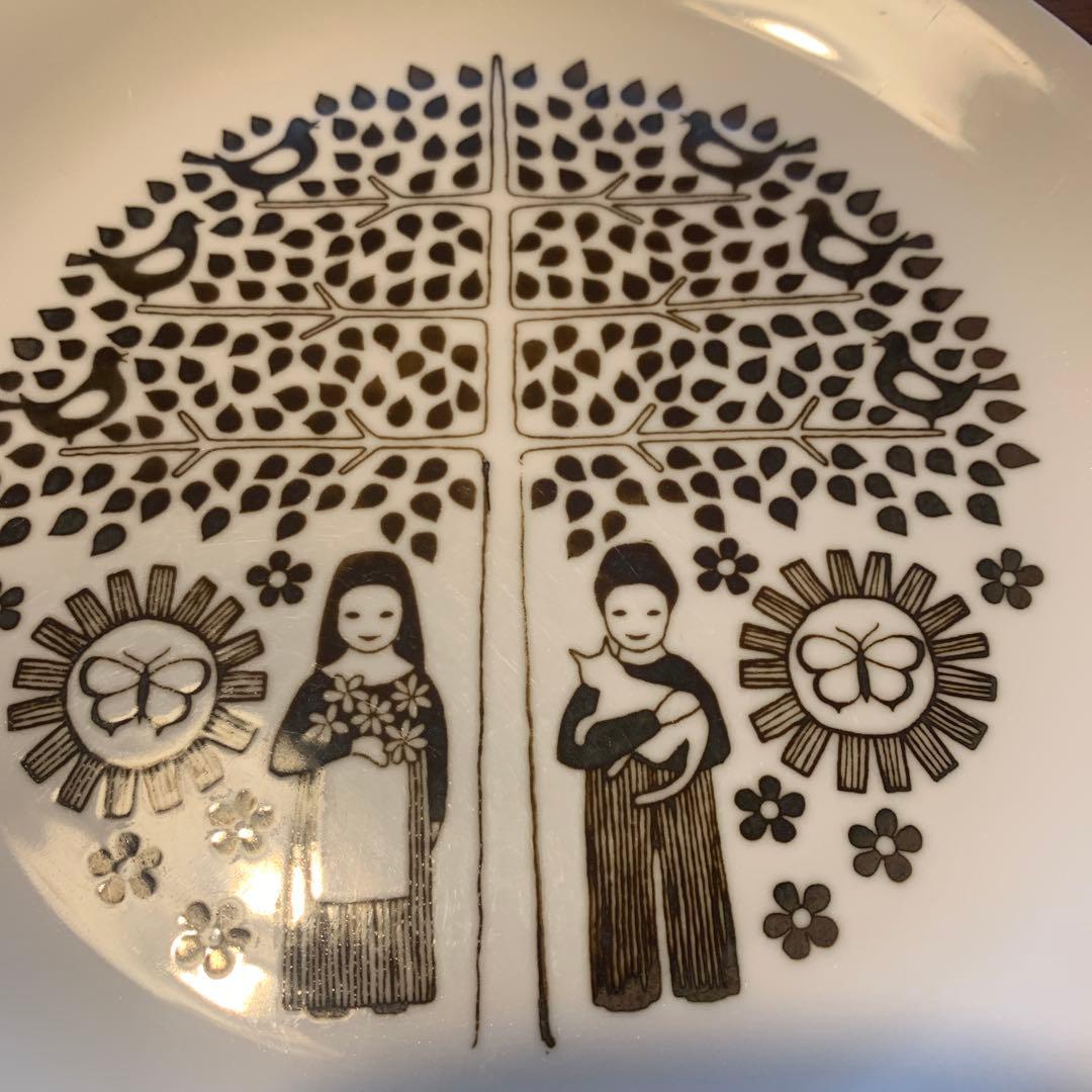 ［お値下げ〕ヴィンテージ　ノルウェー陶器　プレート　皿　1967年