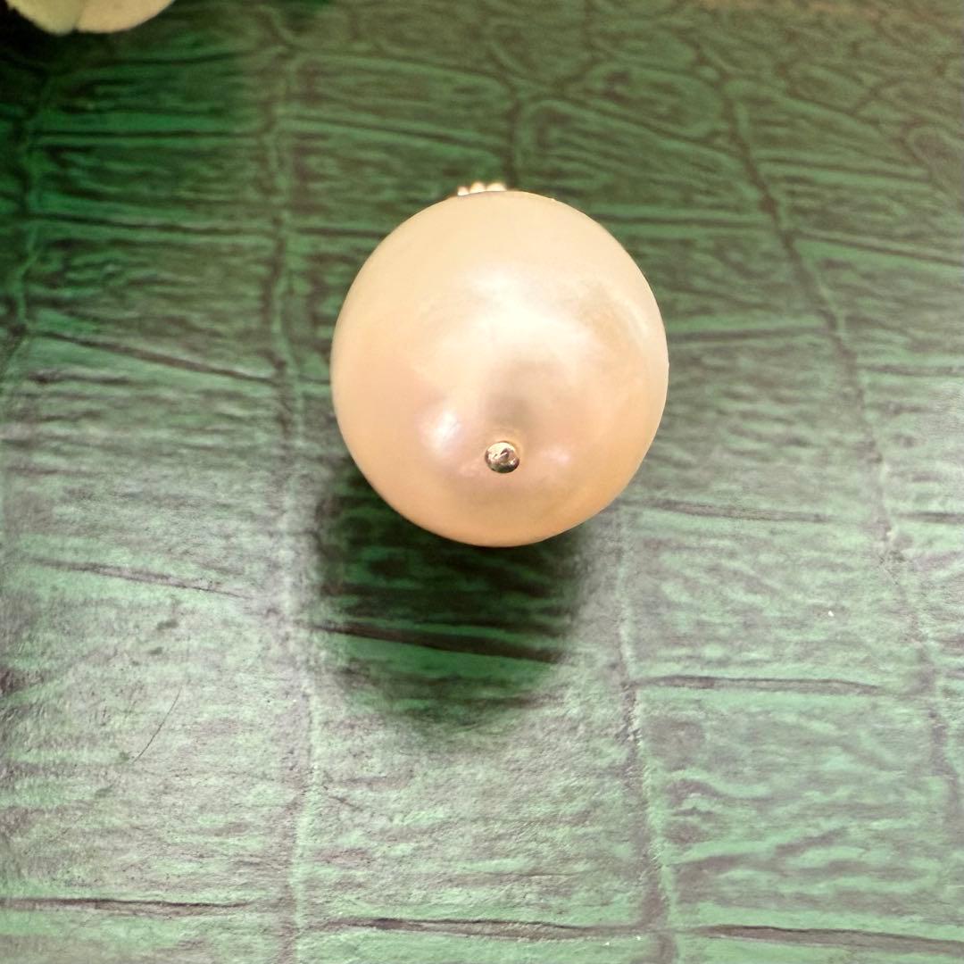 専用　特注品　純銀白蝶南洋パールペンダント　どんぐり