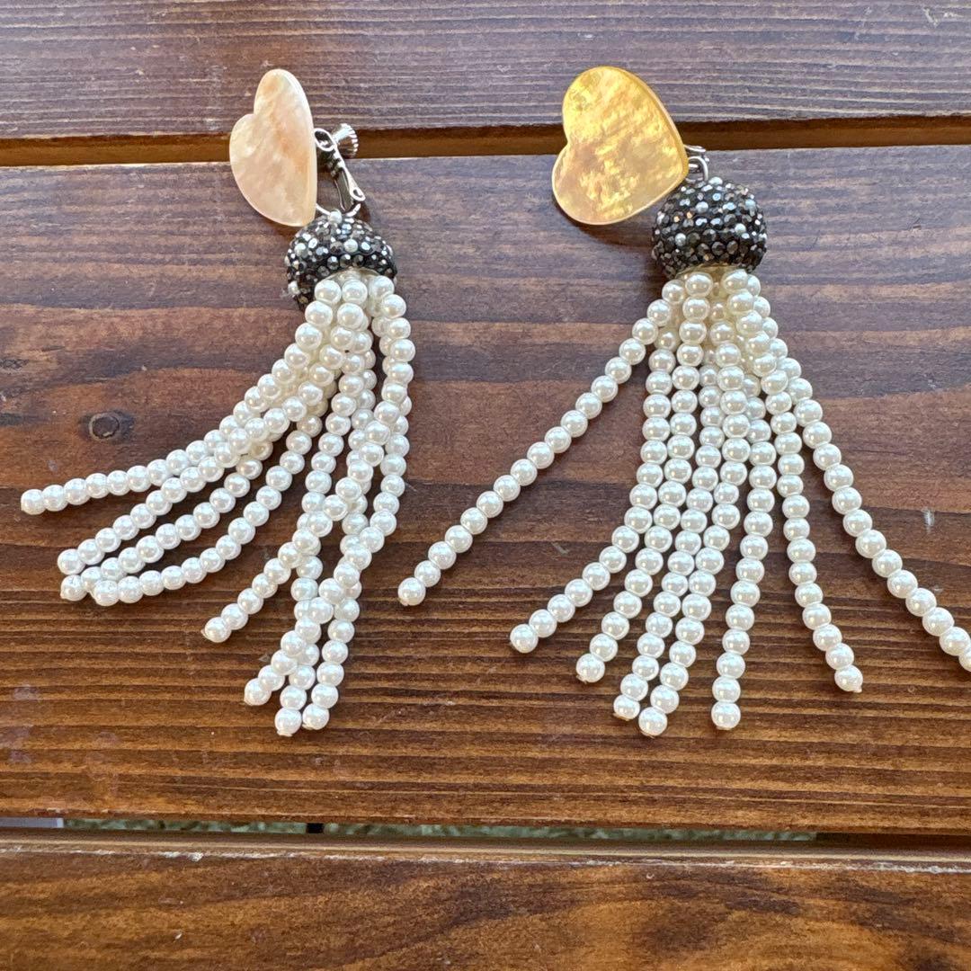 ビーズとパールのイヤリングセット 8ペア