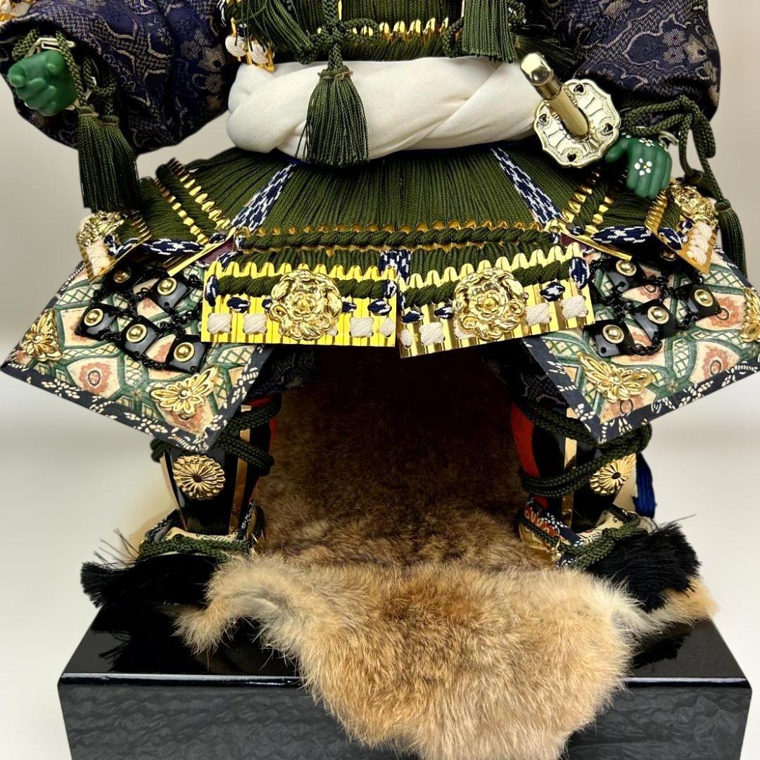 五月人形　久月　若大将飾　屛風・床飾布付き　武者大将