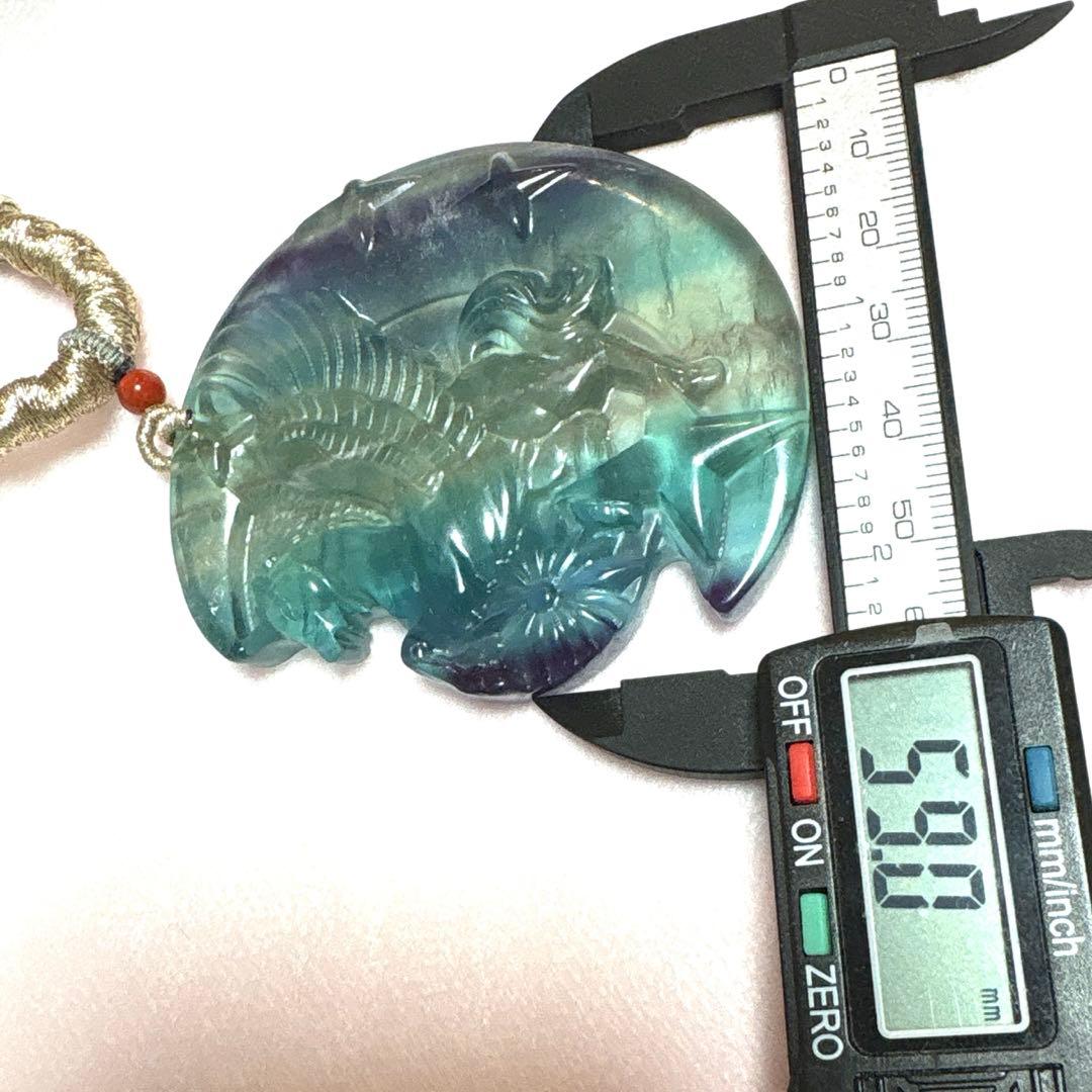 厳選⭐︎天然石　癒しのグリーンフローライト　ペガサス　特別なペンダント　翼　高品質