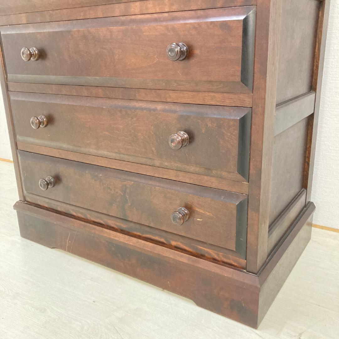 北海道民芸家具 7段チェスト 整理箪笥 ハイチェスト 収納家具　樺材