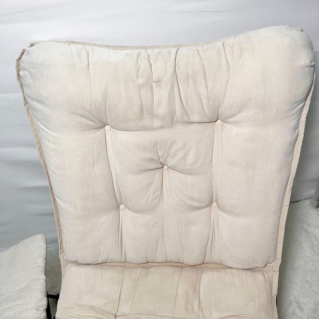 【美品】ニトリ バタフライチェア ハイバック BE オットマン付