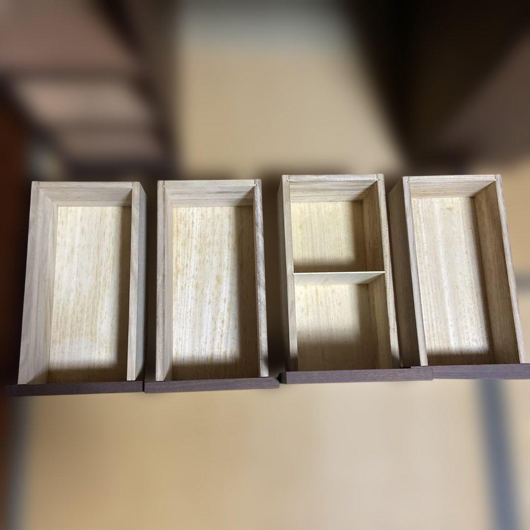 ダークブラウン木製ドレッサー 三面鏡　女優鏡