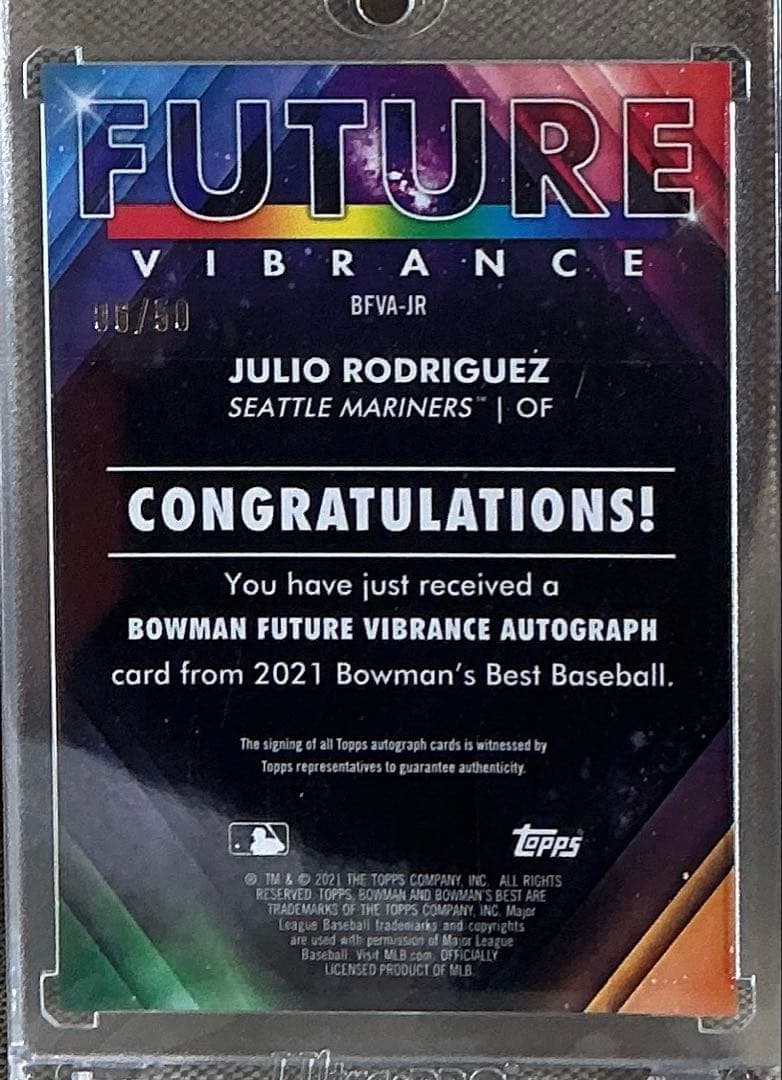 スポーツ選手 06/50 JULIO RODRIGUEZ AUTOGRAPH CARD