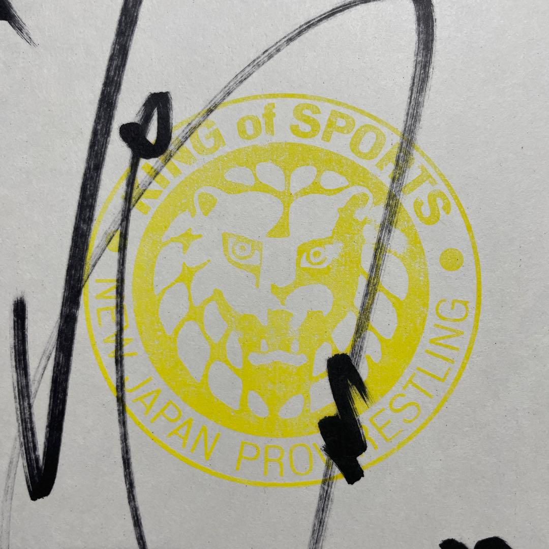新日本プロレス　長州力　直筆サイン色紙