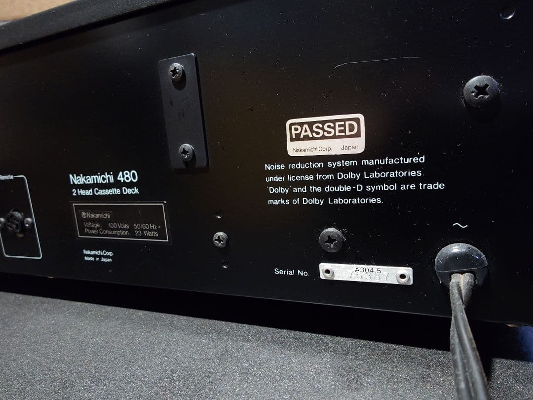 ラジオ・コンポ Nakamichi 480 2 Head Cassette Deck