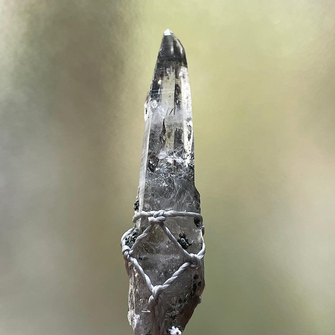 ヒマラヤ水晶 ガネッシュヒマール ＊ マクラメペンダント ネックレス 40