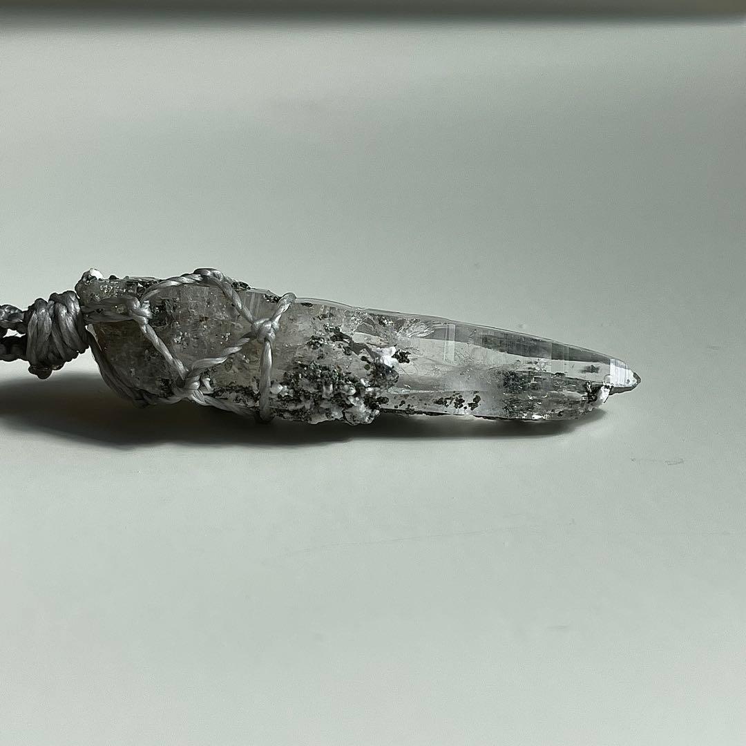 ヒマラヤ水晶 ガネッシュヒマール ＊ マクラメペンダント ネックレス 40
