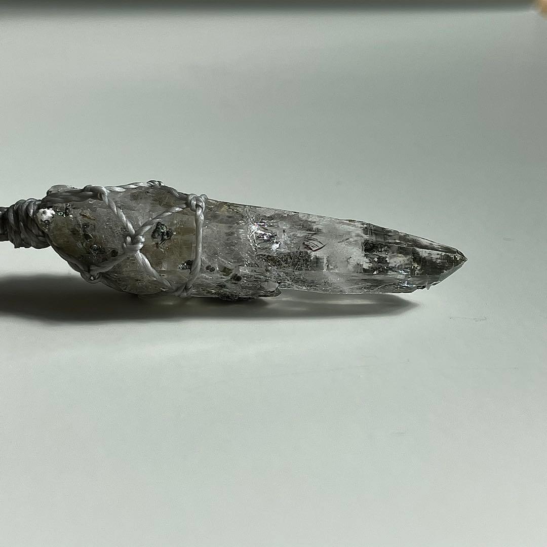 ヒマラヤ水晶 ガネッシュヒマール ＊ マクラメペンダント ネックレス 40