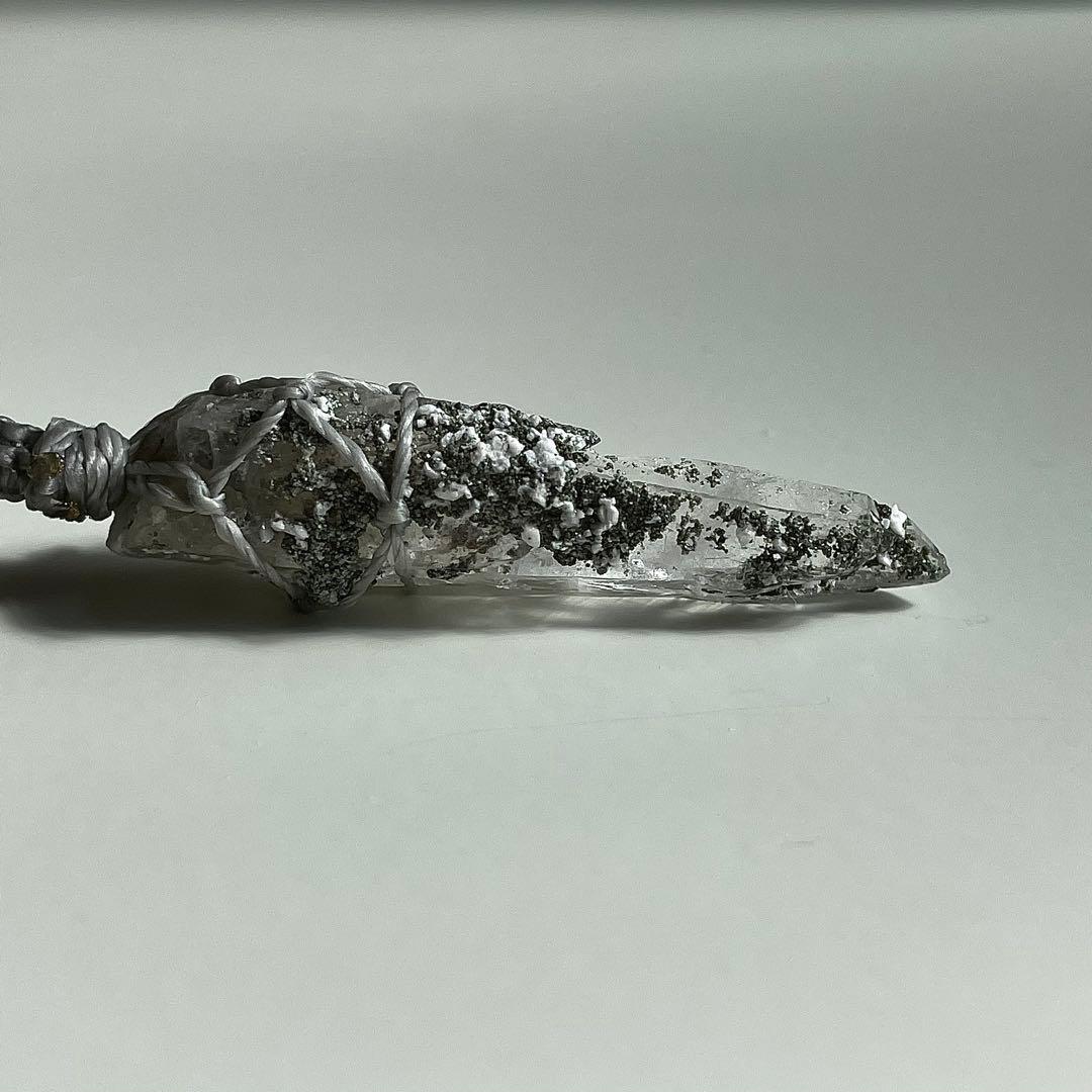 ヒマラヤ水晶 ガネッシュヒマール ＊ マクラメペンダント ネックレス 40