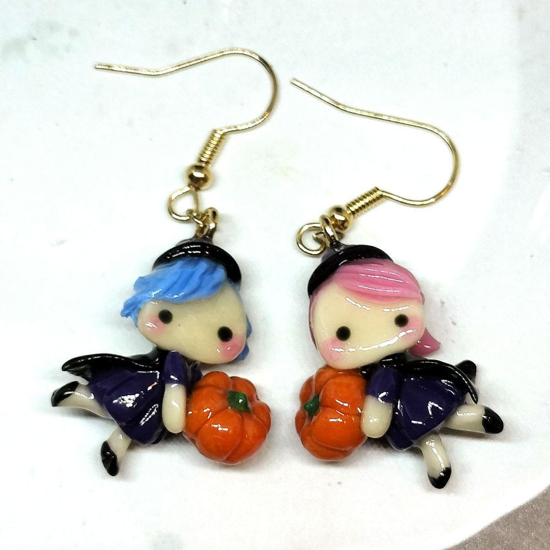 ハロウィン　魔女とパンプキンピアス