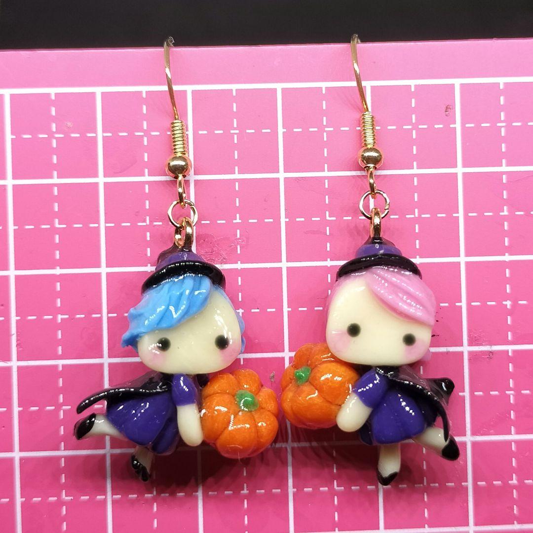 ハロウィン　魔女とパンプキンピアス