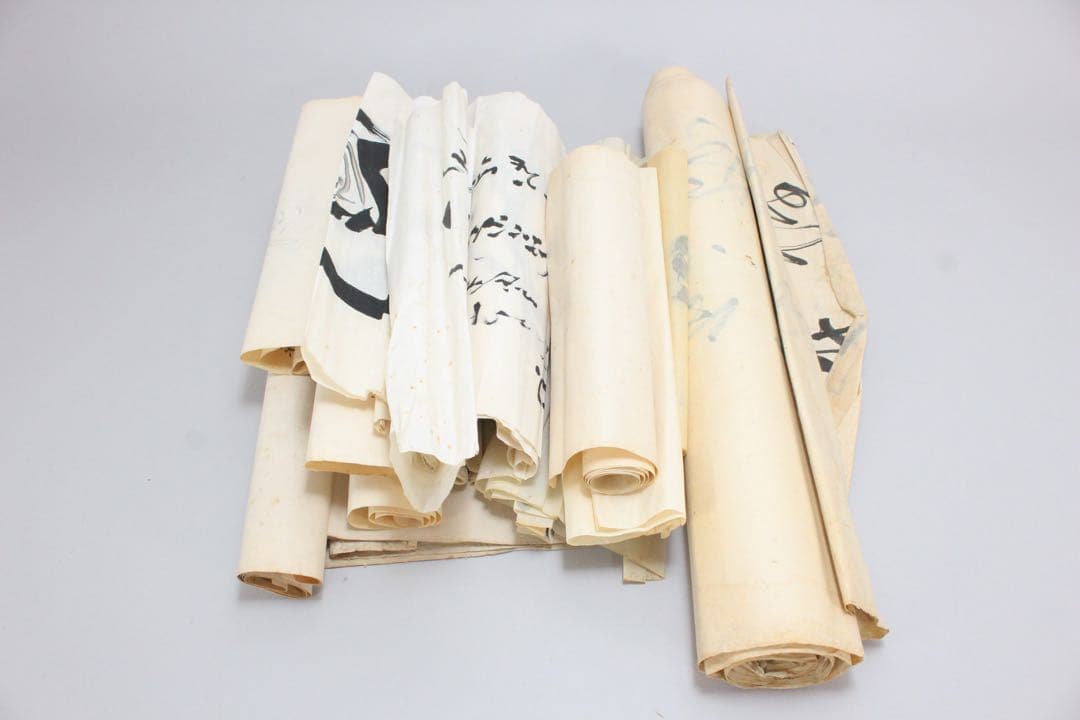 No5286古書画　まくり　48枚　古画　古書　日本画　中国画　古美術　送料無料