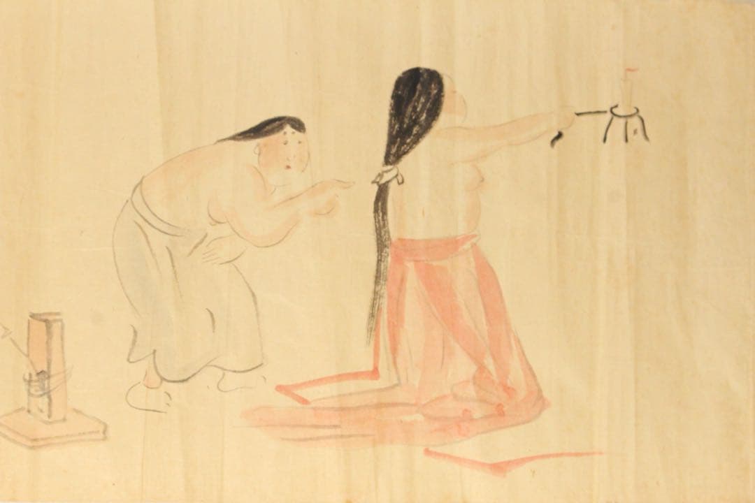 No5286古書画　まくり　48枚　古画　古書　日本画　中国画　古美術　送料無料