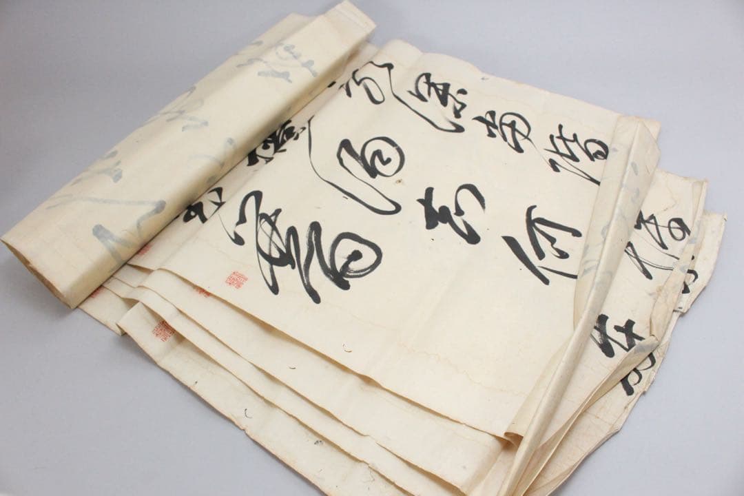 No5286古書画　まくり　48枚　古画　古書　日本画　中国画　古美術　送料無料
