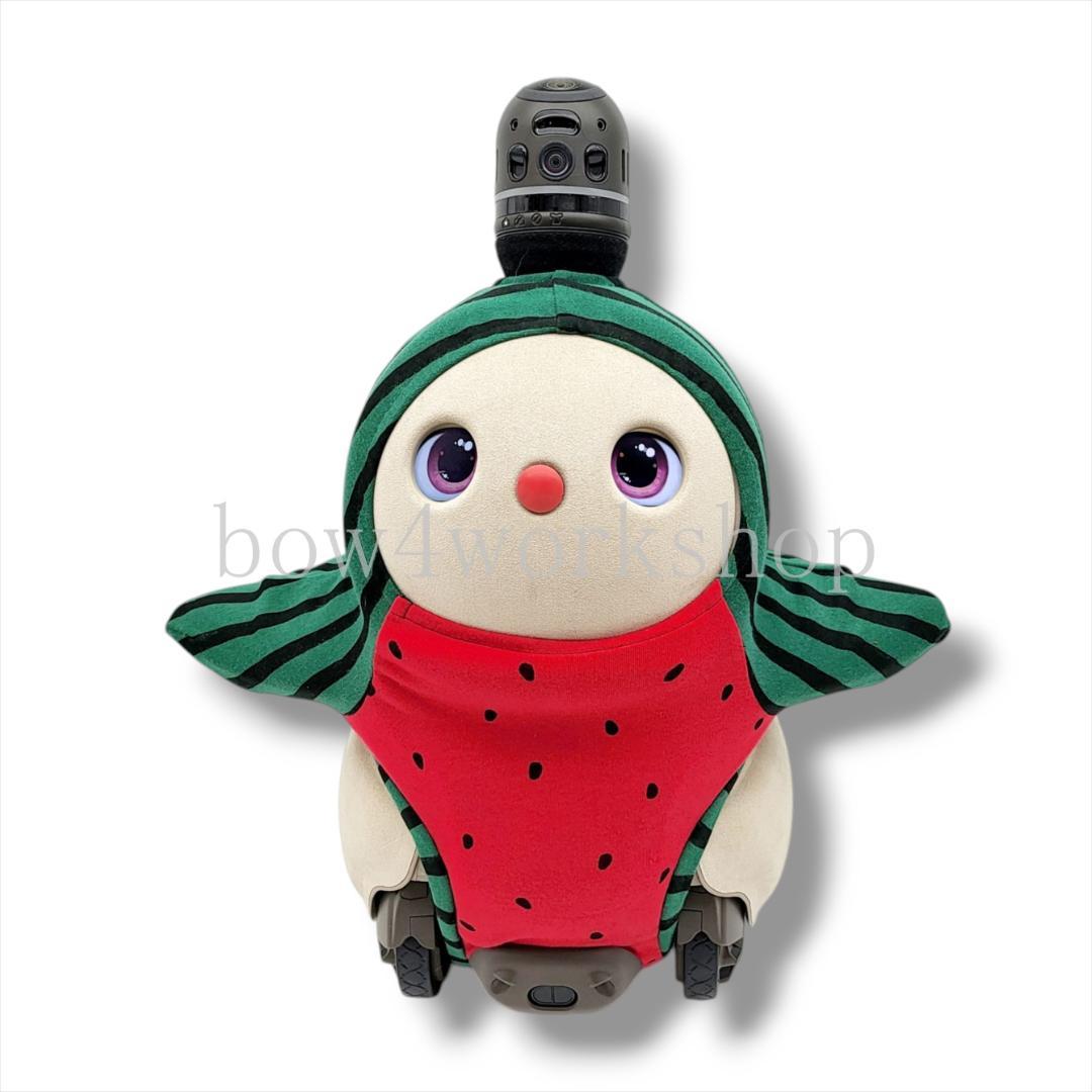 ラボット服／ハンドメイド 　スイカ柄ボディースーツ（レッド）