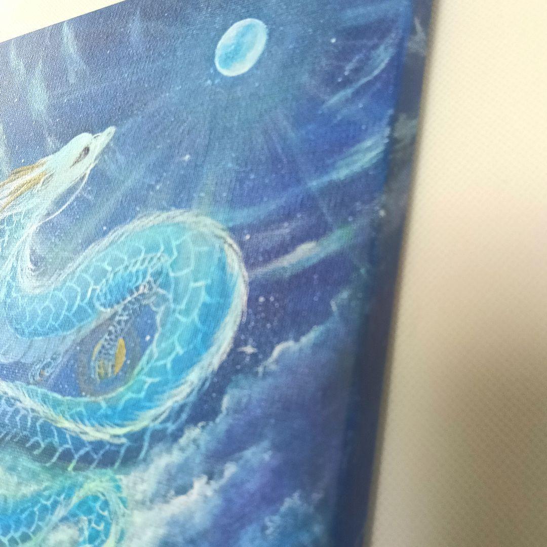 No.496 F3キャンバス　原画　龍神絵画　龍神様　青龍　開運絵画　龍の絵