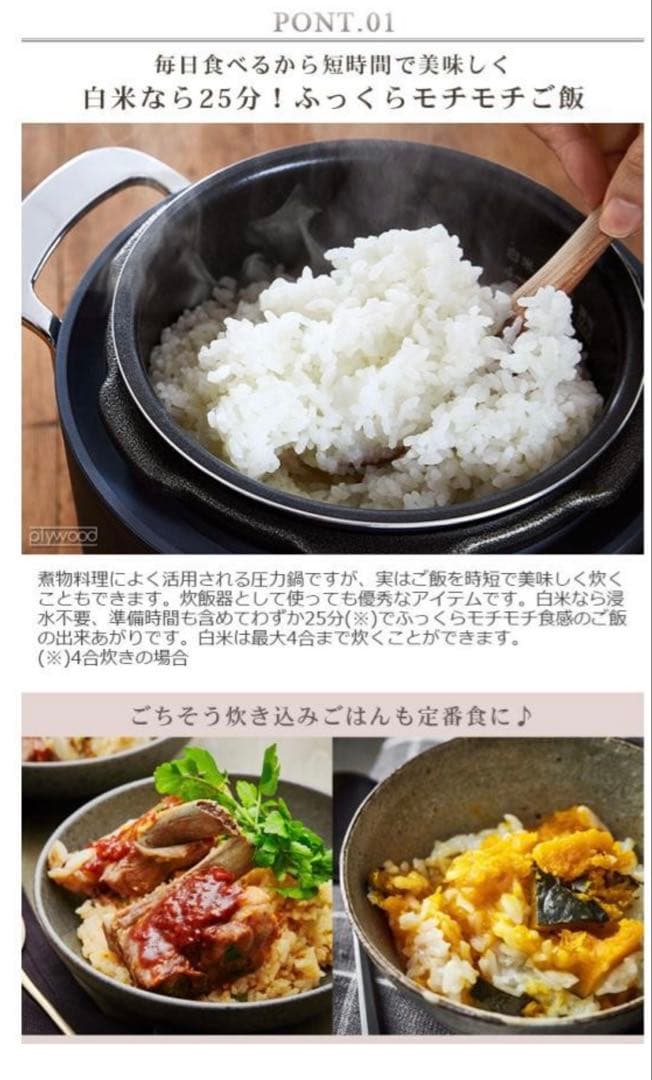 【美品】Re・De Pot リデポット 電気圧力鍋 2L PCH-20L