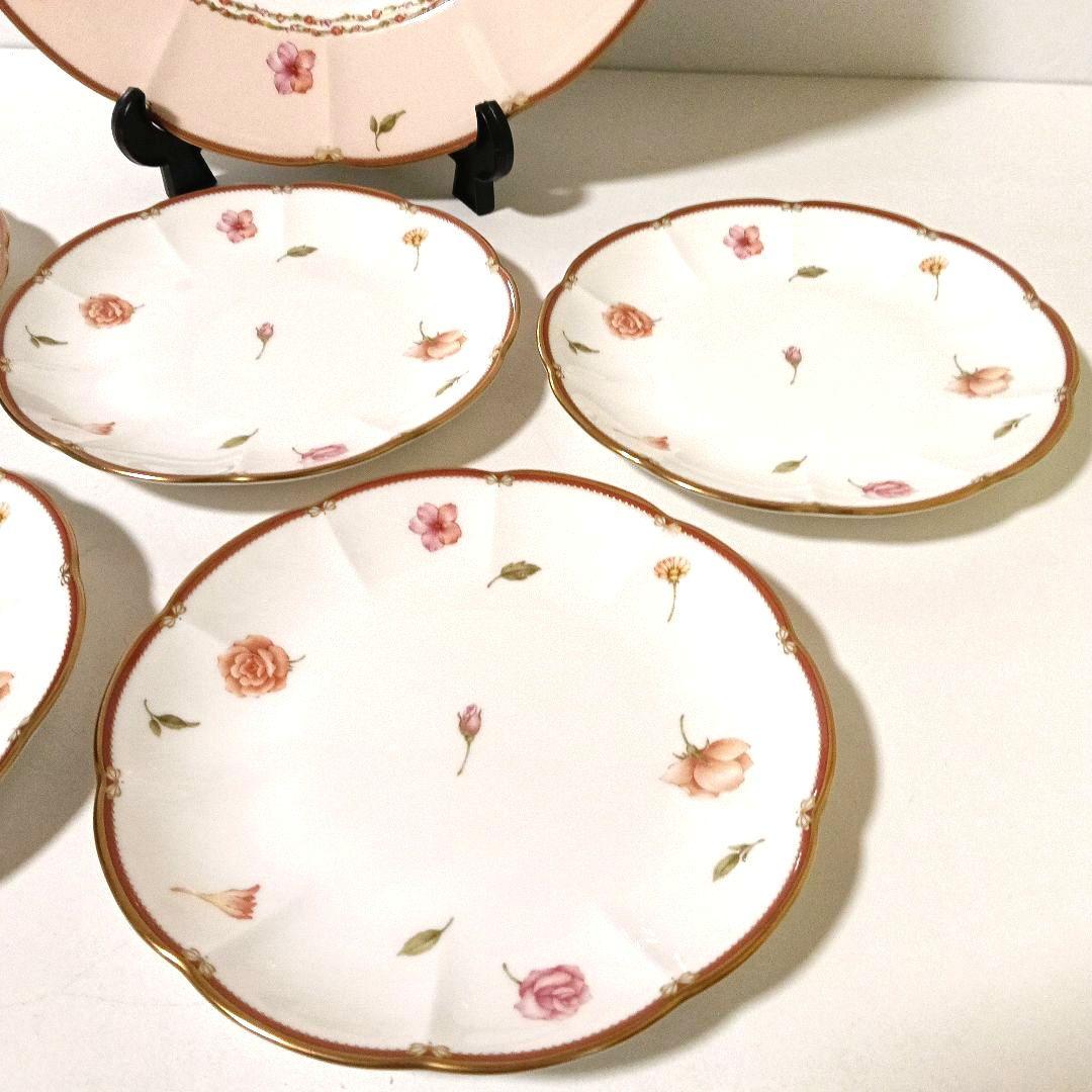 未使用極美品 ナルミ ロージーブレスレット　プレート 薔薇 ケーキセット 廃盤