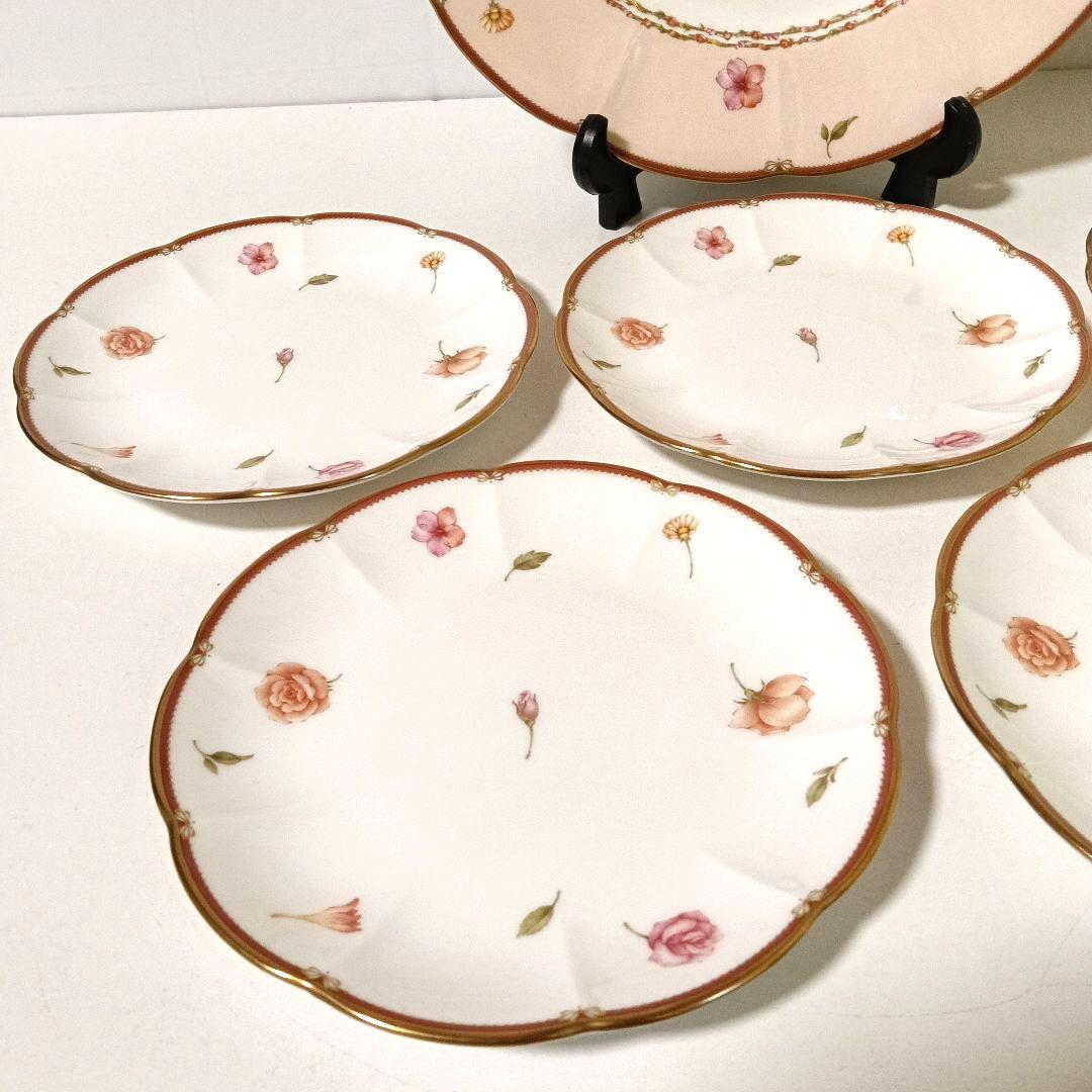 未使用極美品 ナルミ ロージーブレスレット　プレート 薔薇 ケーキセット 廃盤