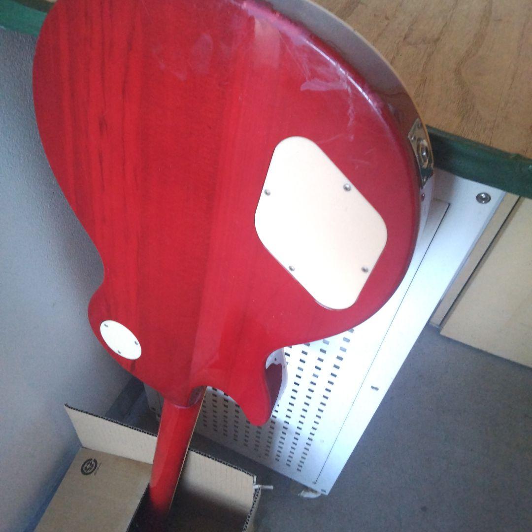 レスポールスタイル エレキギター オレンジ赤