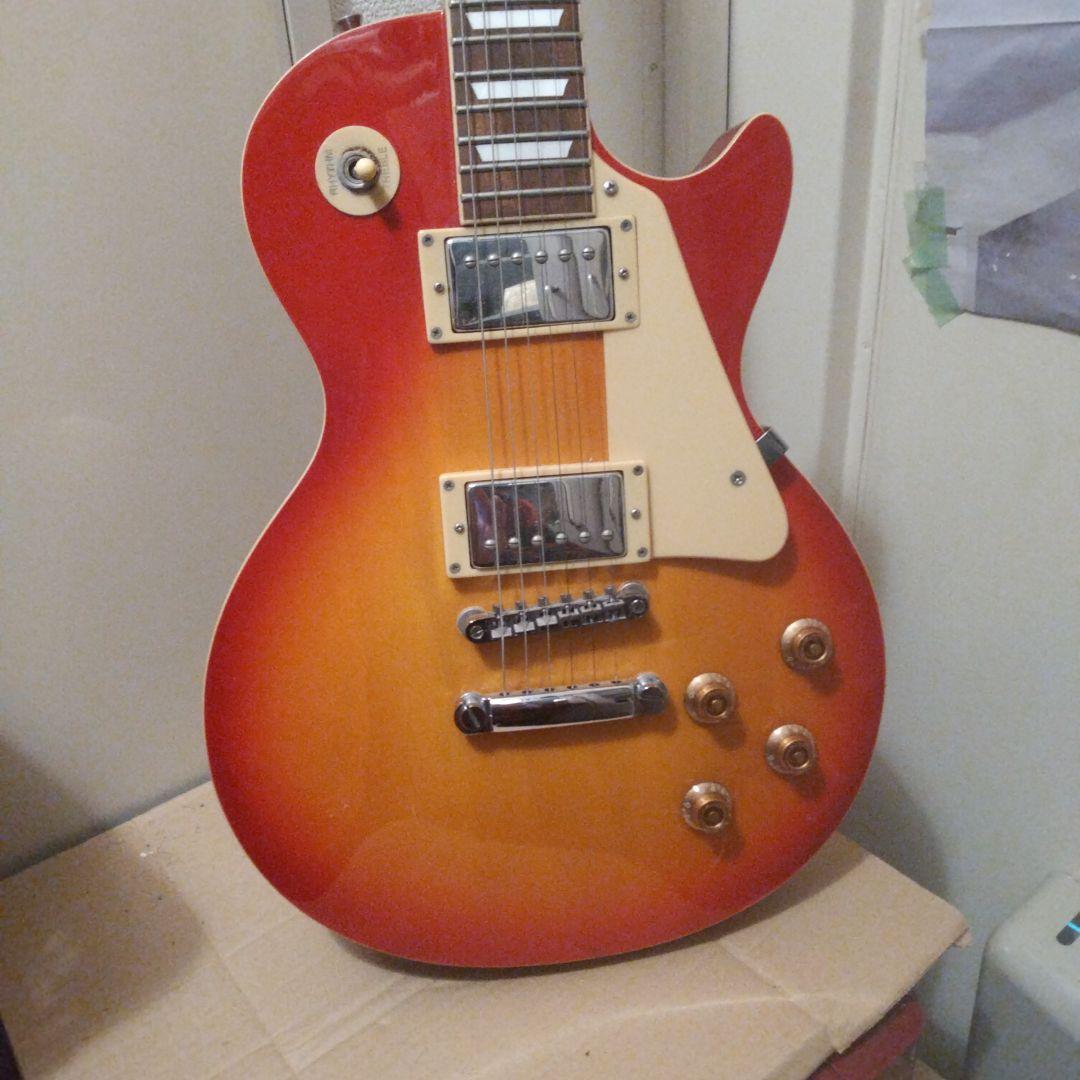 レスポールスタイル エレキギター オレンジ赤