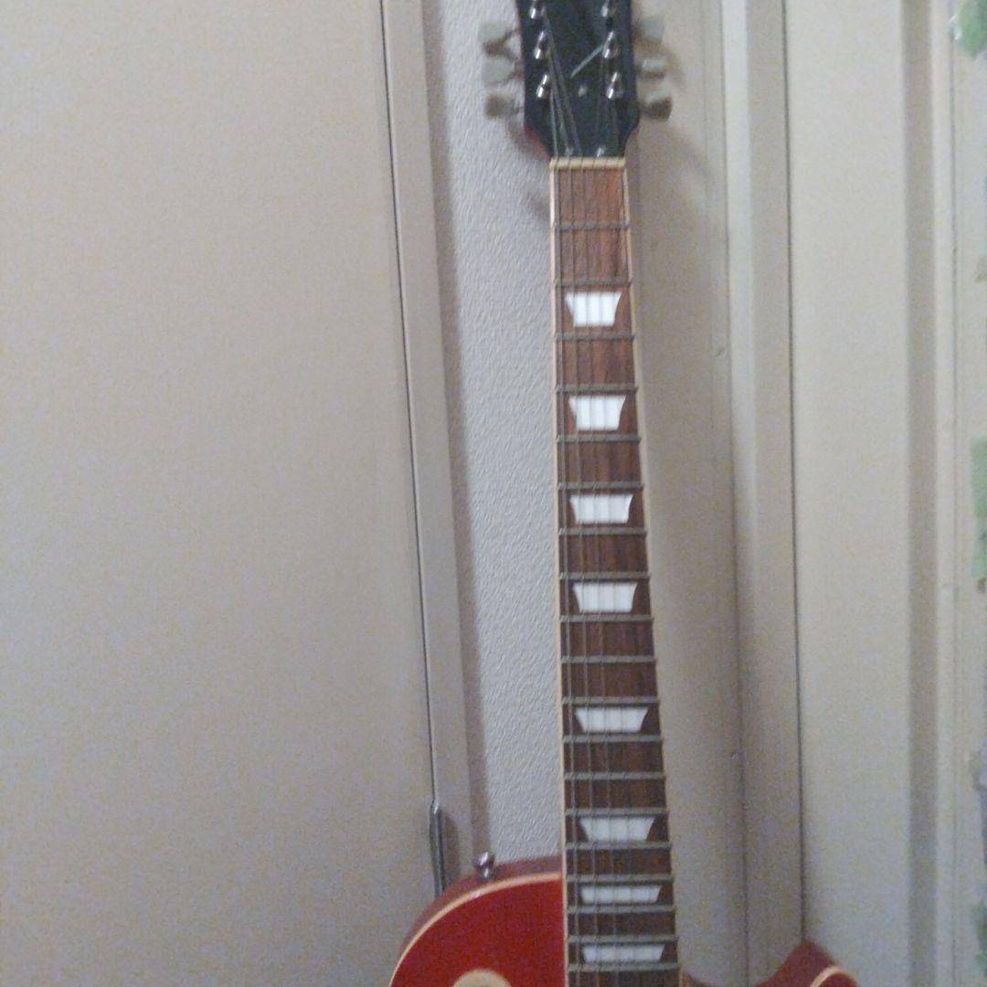 レスポールスタイル エレキギター オレンジ赤