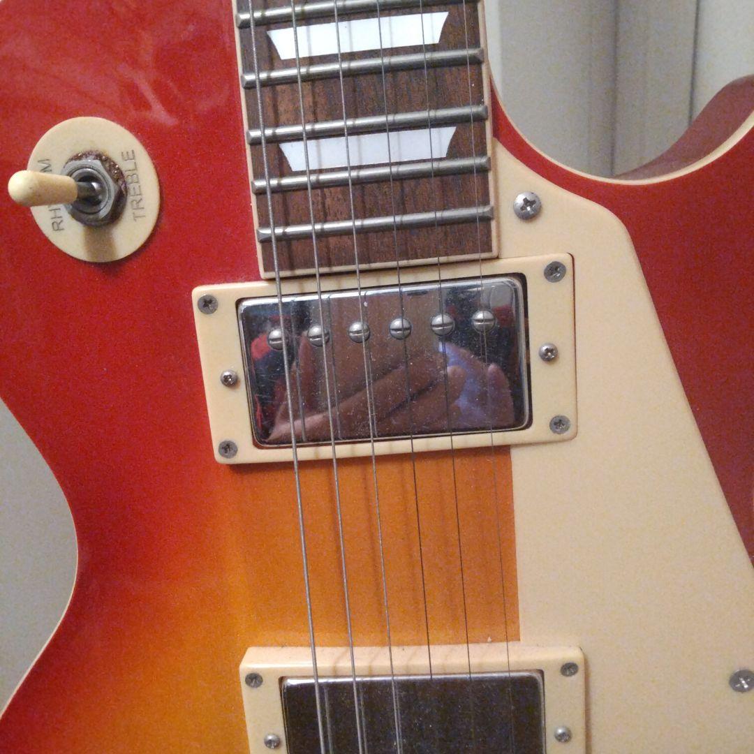 レスポールスタイル エレキギター オレンジ赤