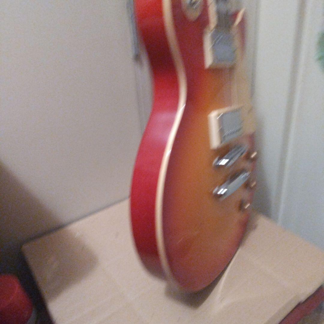 レスポールスタイル エレキギター オレンジ赤