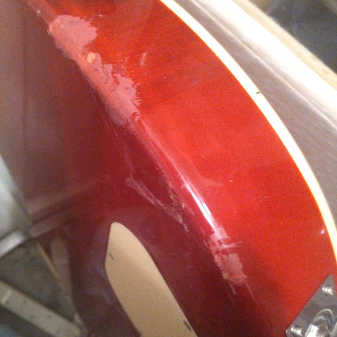 レスポールスタイル エレキギター オレンジ赤