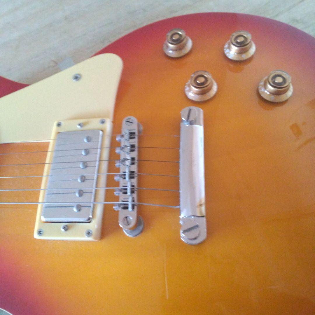 レスポールスタイル エレキギター オレンジ赤