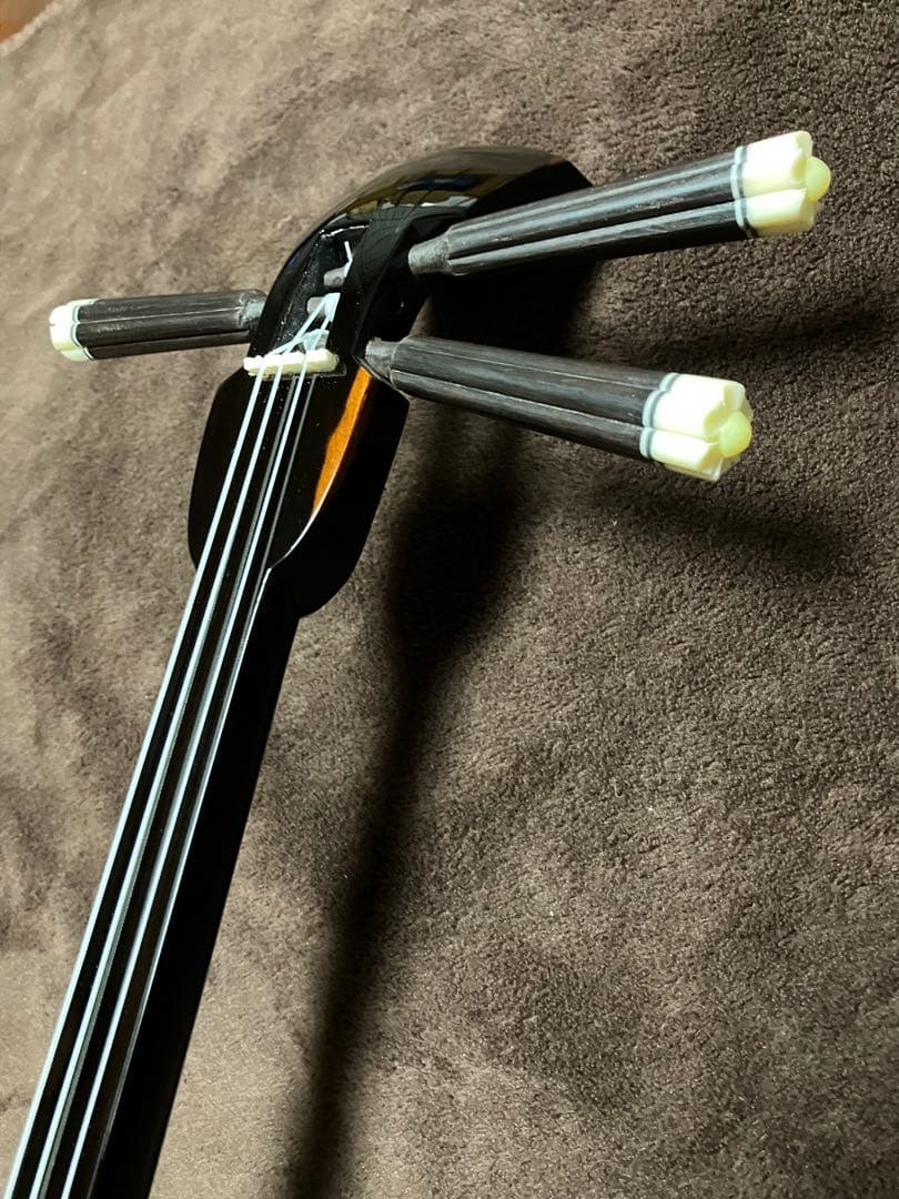 沖縄三線高級八重山黒木ウズラ➖家宝級与那城型本皮一枚張りスンチ塗り期間限定出品