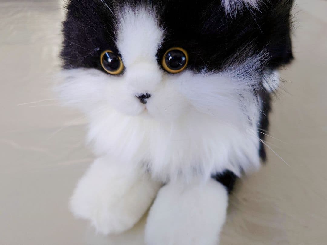 猫ぬいぐるみ リアル ハンドメイド やさしい手触り，可愛く癒しネコ 猫好きな人