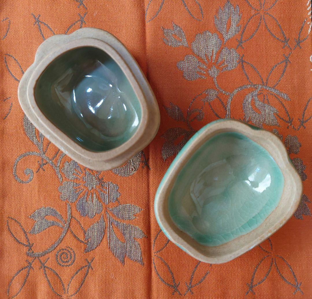 申相浩　シン・サンホ　青磁 瓜形香合 大英博物館収蔵作家 韓国現代陶芸　 陶印