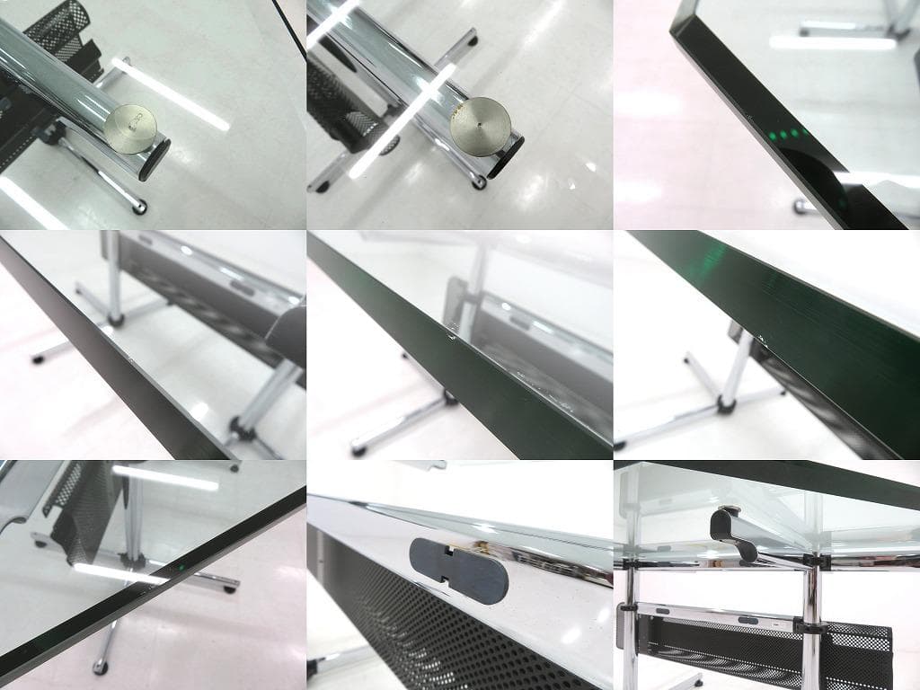 展示品　USMハラー　キトス　ガラス　ダイニングテーブル　デスク　パソコンデスク