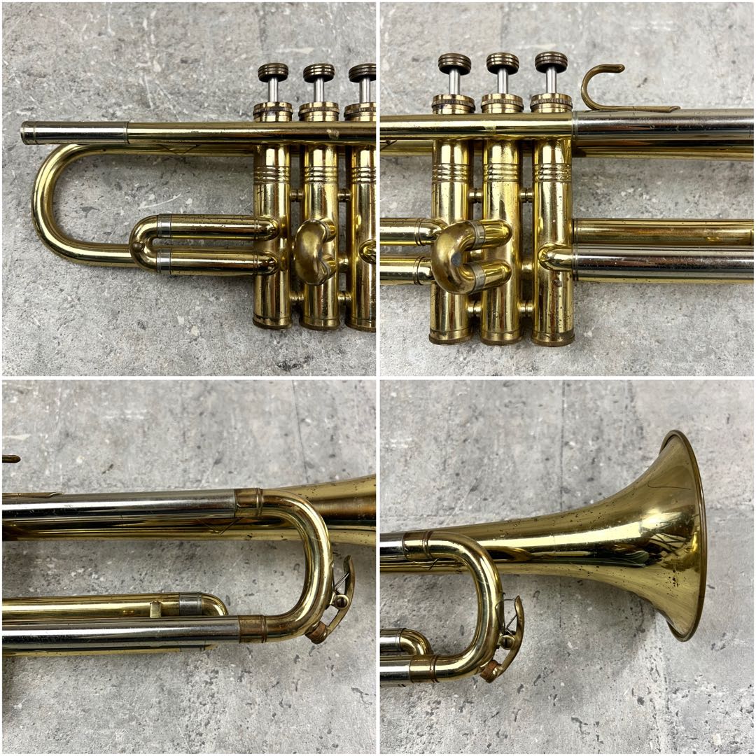 HUTTL トランペット ドイツ製 管楽器 ゴールドラッカー マウスピース付き