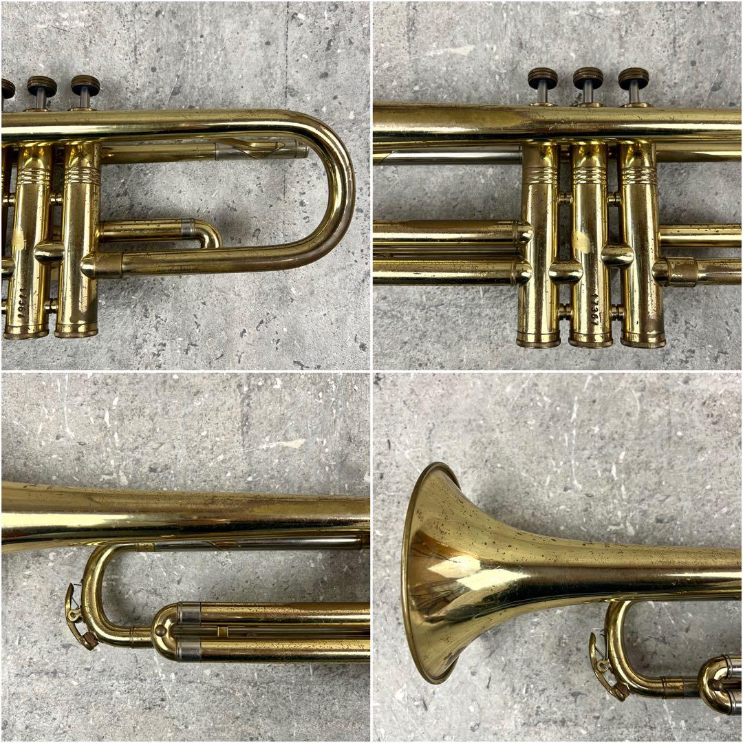 HUTTL トランペット ドイツ製 管楽器 ゴールドラッカー マウスピース付き