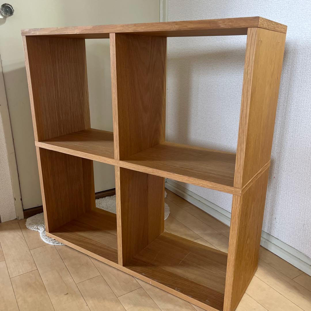 まーちゃん無印良品　スタッキングシェルフ　2×2 オーク