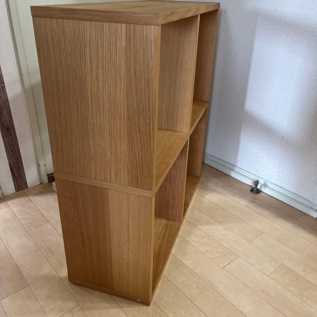 まーちゃん無印良品　スタッキングシェルフ　2×2 オーク