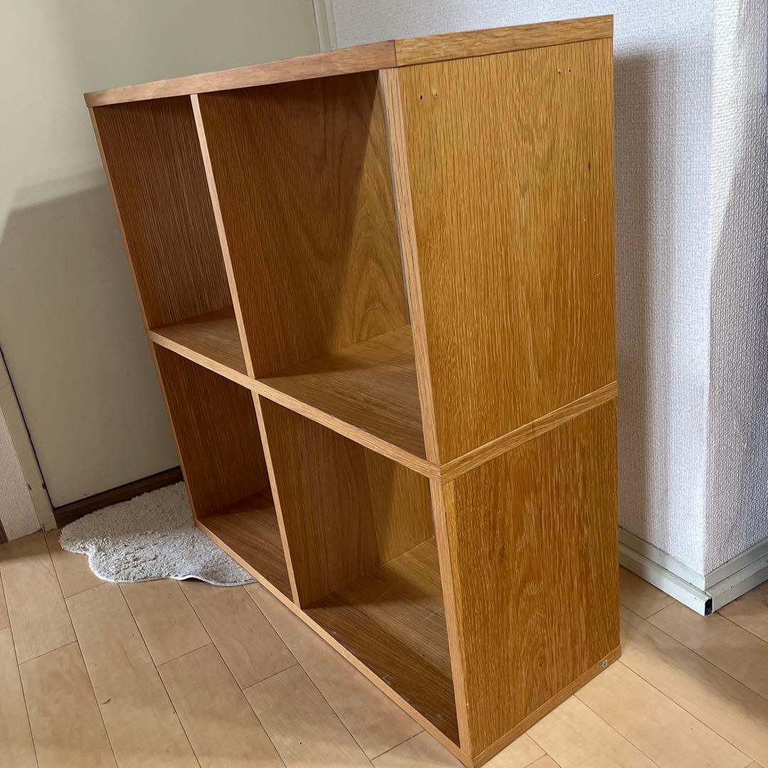 まーちゃん無印良品　スタッキングシェルフ　2×2 オーク