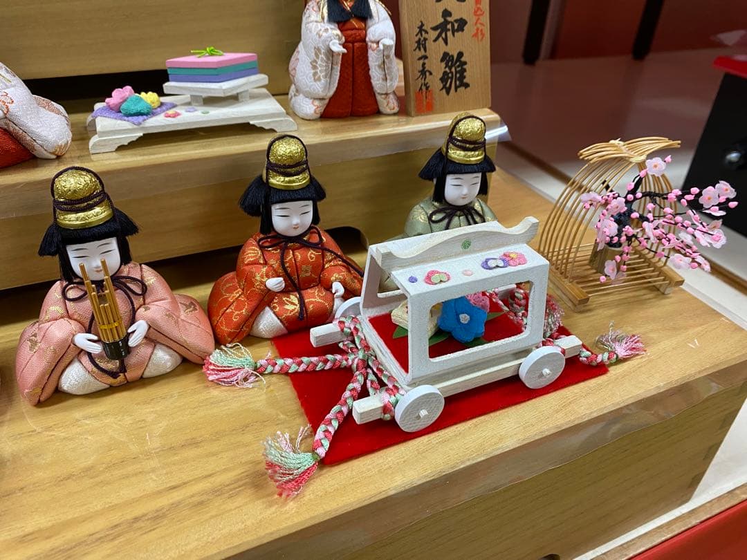 雛人形　木村一秀作　江戸木目込人形　十人飾り三段セット・アウトレット商品