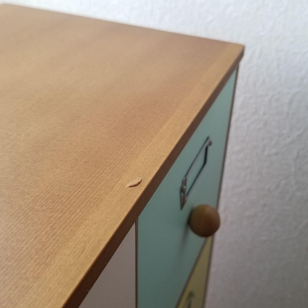 カラフル木製チェスト 9引き出し　ポップ家具