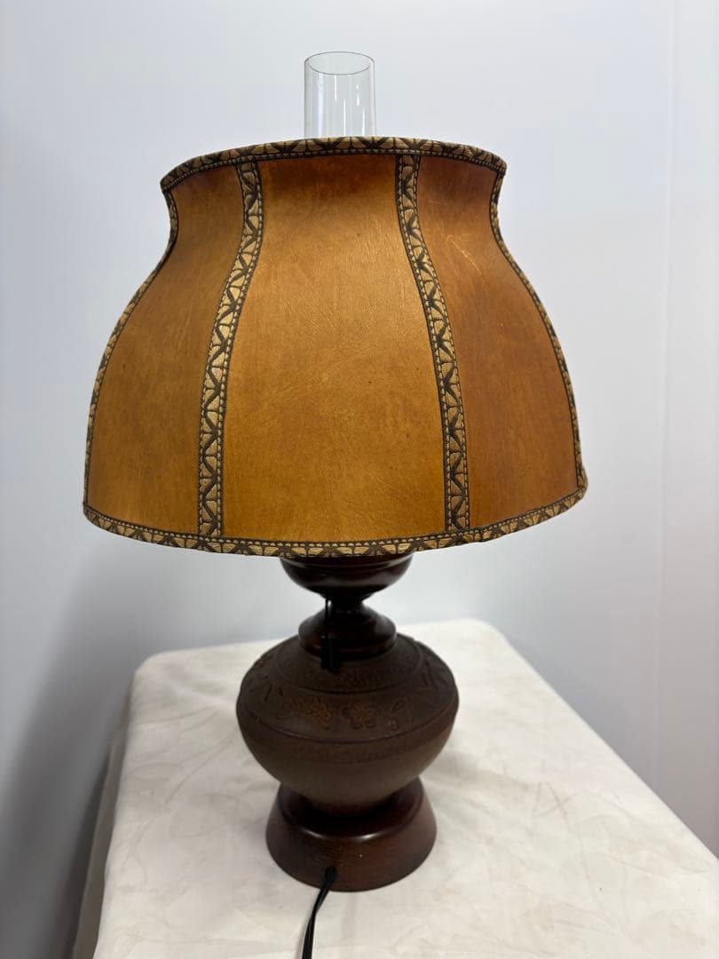 【昭和レトロ】【アンティーク】オイルランプ型電気スタンド✨ガハハ本舗お宝雑貨市✨