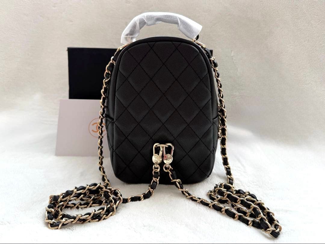 【新品未使用】CHANEL キルティング　リュック　ブラック　ノベルティ