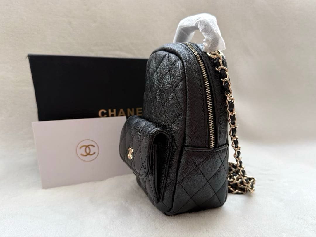 【新品未使用】CHANEL キルティング　リュック　ブラック　ノベルティ