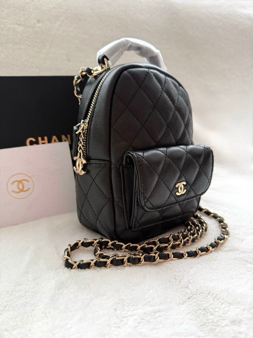 【新品未使用】CHANEL キルティング　リュック　ブラック　ノベルティ
